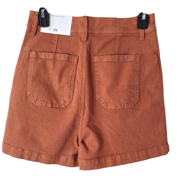 NWT Loft Made And Loved High-Rise Cotton Shorts Pockets Size 25 - Picture 2 of 10